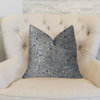 Kingston Waverly Blue and Ivory Luxury Throw Pillow, Double Sided 26"x26"