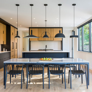Scandinavian Modern Dining Area and Kitchen