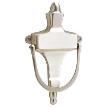 Nuk3y 8" High Solid Brass Door Knocker, Satin Nickel