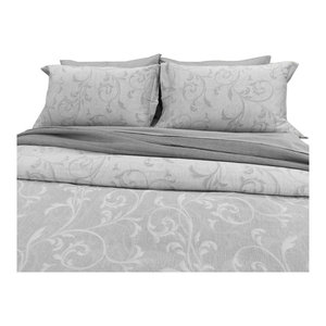 The Pillow Collection Malaga Damask Bedding Sham Wisteria European//26 x 26