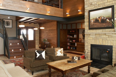 This is an example of a contemporary family room in Other.