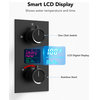 Dual Heads 12" Digital Display Shower System, Matte Black