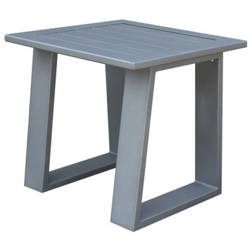 Finley End Table, 24", Powdered Pewter