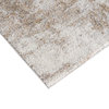 100% Polypropylene Cozy Shag Abstract Area Rug, Grey/Cream (Mp35-7591)