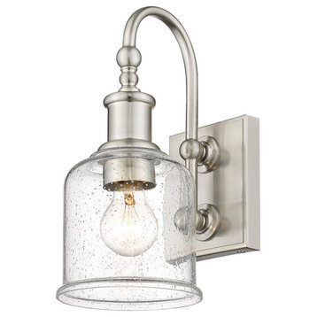 Z-Lite 734-1S Bryant 12" Tall Bathroom Sconce - Brushed Nickel