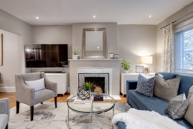 Trendy living room photo in Toronto