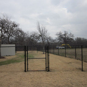 Black Chain Link Fence Gate