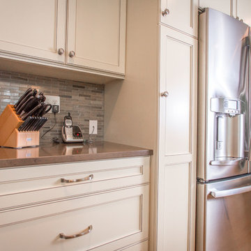 Transitional Gray & White Kitchen
