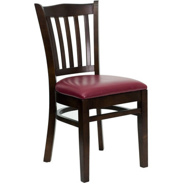 Wood Restaurant Chair, Burgundy