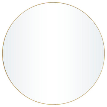 Contemporary Gold Wooden Wall Mirror 561031