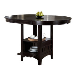 Cappuccino Veneer Top Storage Pub Table - Products