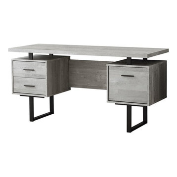 large grey desk