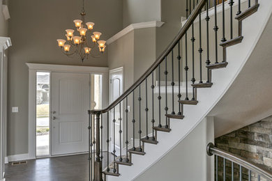 Staircase - craftsman staircase idea in Kansas City