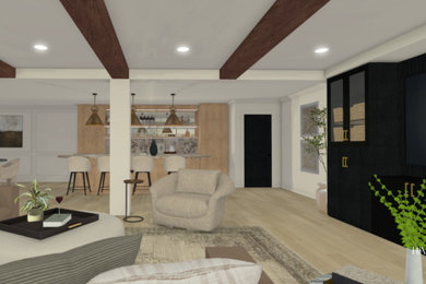 Living room - living room idea in Detroit