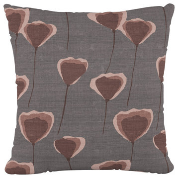 18" Decorative Pillow, Poppy Taupe