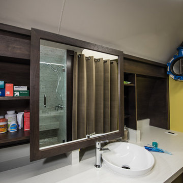 Tiny Bathroom vanity | Stylish Underground Shelter