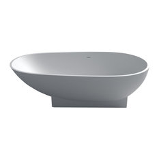 Stonekast Cocoon Bath, White Matte Without Overflow, 1800 mm