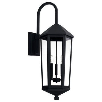 Capital-Lighting Ellsworth 3-Light Outdoor Wall Lantern 926932BK, Black