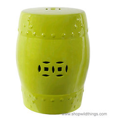 "Hampton" Lime Green Garden Stool - Accent And Garden Stools