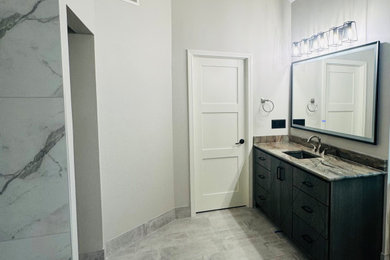 Bathroom - modern bathroom idea in Kansas City