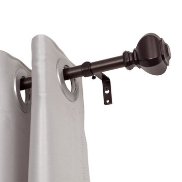 Utopia Alley Decorative Curtain Rod, Adjustable Length 48-86", Oil Rubbed Bronze