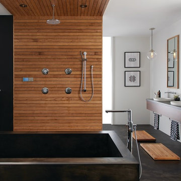 Contemporary Bathroom with U by Moen™ Digital Shower
