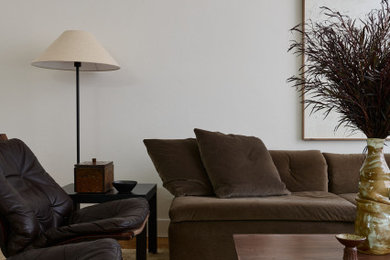 Inspiration for a contemporary living room remodel in Denver