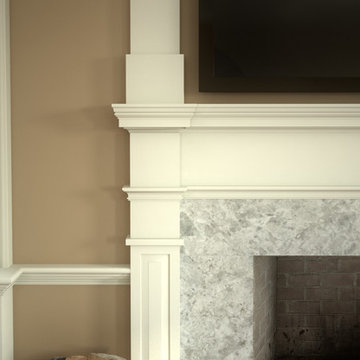 Colonial Revival Room with Mantle