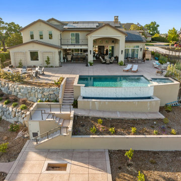 Backyard with Infinity Pool, Lincoln, CA Custom Home