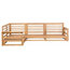 Timor Brown 5-Piece Outdoor Modular Sofa