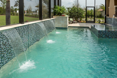 Pool - contemporary pool idea in Tampa