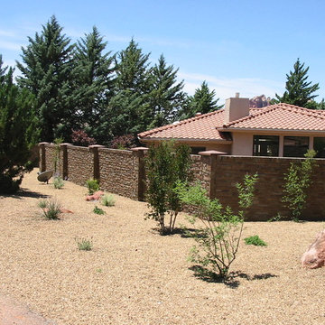 6 foot high privacy wall for this corner lot