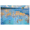 Lisa Sofia Robinson "Seagulls By the Sea" Painting Art Print, 24"x36"