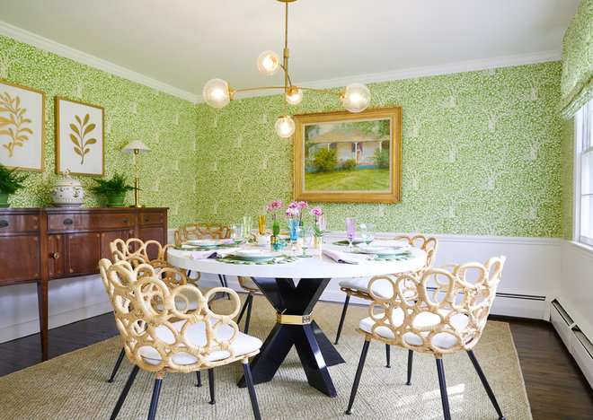 Transitional Dining Room by oomph
