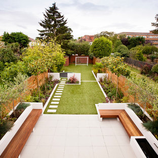 Inspiration pour un jardin en pots arrière design.