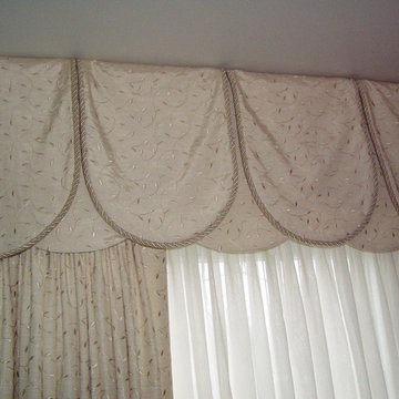 Custom Valance with Draperies and Sheers