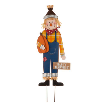 36"H Fall Metal Scarecrow Yard Stake/Standing/ Hanging Sign