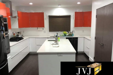 Trendy home design photo in Boston