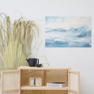 Aquarelle Ocean Watercolor Painting Coastal Wall Art Print