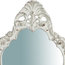 Baroque Wooden Wall Mirror, Antique White, 41x77 cm