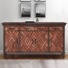 Greenock Rustic Solid Wood Farmhouse Parquet Large Sideboard Cabinet
