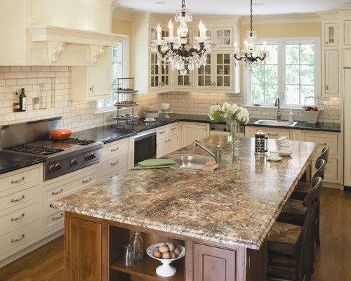 White Cabinets With Black Countertops | Houzz
