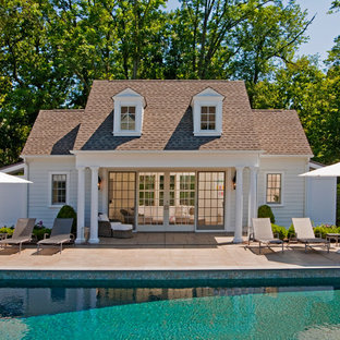 フィラデルフィアの長方形ビーチスタイルのおしゃれなプールの写真