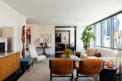 Living room - contemporary living room idea in New York