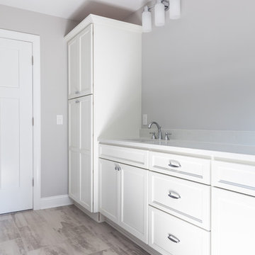 Large Double Vanity and Bathroom Storage