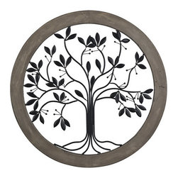 Sterling Industries - Rossington-Circular Wall Panel With Tree Of Life - Mixed Media Art