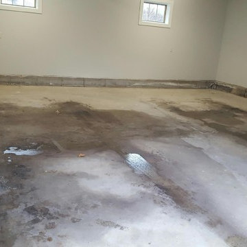 Oil, Cracks, Uneven Floor, Cold Weather, Unhappy Client