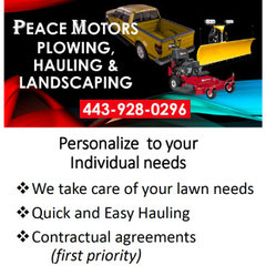 Peace Motors Plowing Hauling and Landscaping