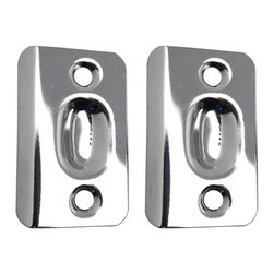 Designers Impressions - Replacement Ball Catch Strike Plates, Pair, Polished Chrome - Hinges