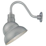 Millennium Lighting - Millennium Lighting RES12-GA R Series - 1 Light Emblem Shade - RES12-ABR is shade onlyChoose a Goose Neck for wall mount(shown with RGN15-ABR)Optional Wire Guard (RWG12-ABR) is also available.R Series 12" Emblem Shade Galvanized *UL: Suitable for wet locations*Energy Star Qualified: n/a  *ADA Certified: n/a  *Number of Lights: Lamp: 1-*Wattage:200w A bulb(s) *Bulb Included:No *Bulb Type:A *Finish Type:Galvanized